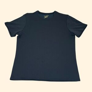 Olivers Apparel Mens T Shirt Black Crew Neck Performance Merino Wool Blend LAGE